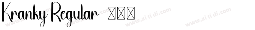 Kranky Regular字体转换